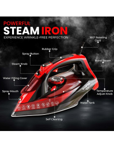 Plancha de Vapor Utopia Home 1800W - Suela Acero Inoxidable 2