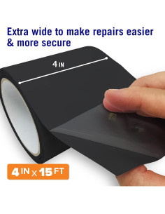 Cinta Impermeable Negra Better Boat 4" x 4.57 m para Filtraciones 2