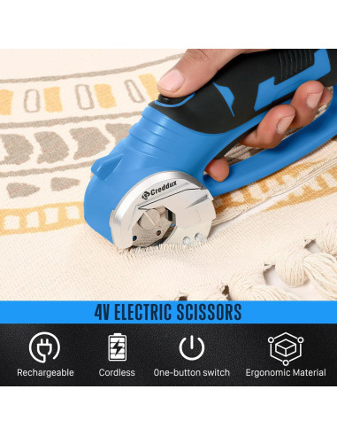Tijeras eléctricas inalámbricas Creddux 4V con luz LED