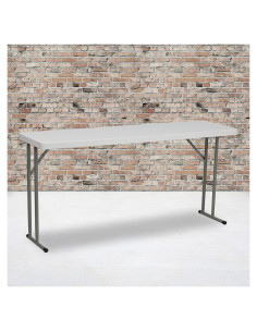 Mesa Plegable Rectangular EMMA + OLIVER 1.8m Blanco Granito