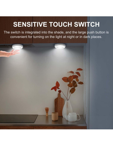 Luz Táctil LED Portátil VICOX - Paquete de 6, 50 Lúmenes