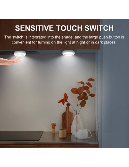 Luz Táctil LED Portátil VICOX - Paquete de 6, 50 Lúmenes