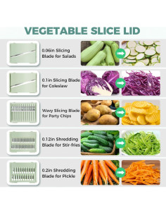 Airpro Secador de Ensaladas 5.3L Verde Blanco, 3 en 1 2