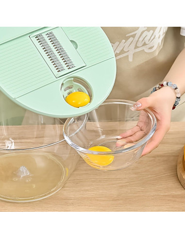 Airpro Secador de Ensaladas 5.3L Verde Blanco, 3 en 1