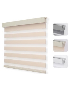 Persianas Zebra Joydeco 55.88x190.5cm Beige Sin Taladro