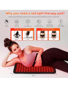 Almohadilla de Terapia de Luz Roja Feangli Grande 50x30cm 2