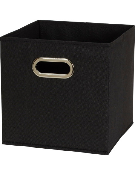 Cajas de Almacenamiento de Tela Esenciales para el Hogar - 6 Unidades Negras 28x28x28 cm