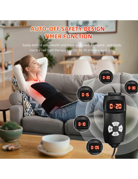 Almohadilla de Terapia de Luz Roja Feangli Grande 50x30cm