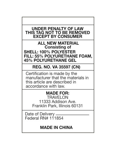 Almohada de Cuello de Gel Refrigerante Travelon 33x30.5cm