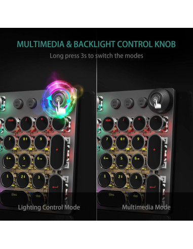 Teclado Mecánico AULA F2088 USB Retroiluminado LED 1.02kg