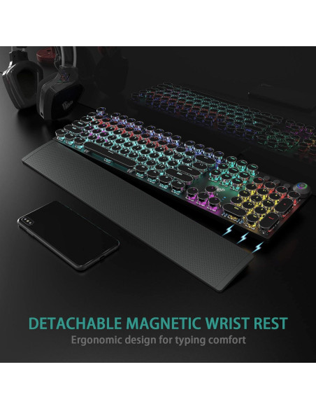 Teclado Mecánico AULA F2088 USB Retroiluminado LED 1.02kg