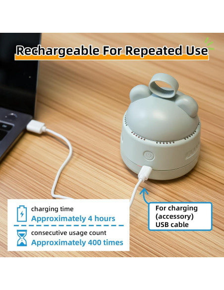 Aspiradora de Escritorio Zmol Mini Verde USB 360 Portátil