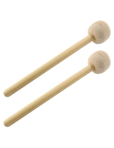 Mallet de Tambor Jiozermi 33.5 cm Fieltro de Lana Beige - 2 Pcs