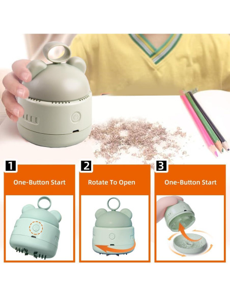 Aspiradora de Escritorio Zmol Mini Verde USB 360 Portátil