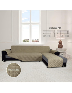 Funda de Sofá en L Easy-Going Grande Beige - Resistente al Agua 2
