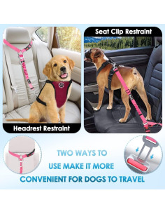 Cinturón de Seguridad para Perros Lukovee Ajustable Reflectante 2