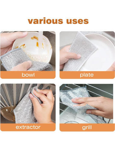 Trapos de Lavado de Platos MENKEY 10 Pcs No Rayantes