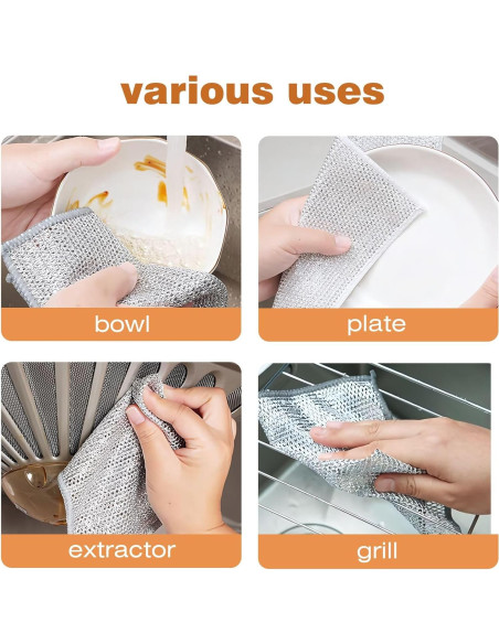 Trapos de Lavado de Platos MENKEY 10 Pcs No Rayantes