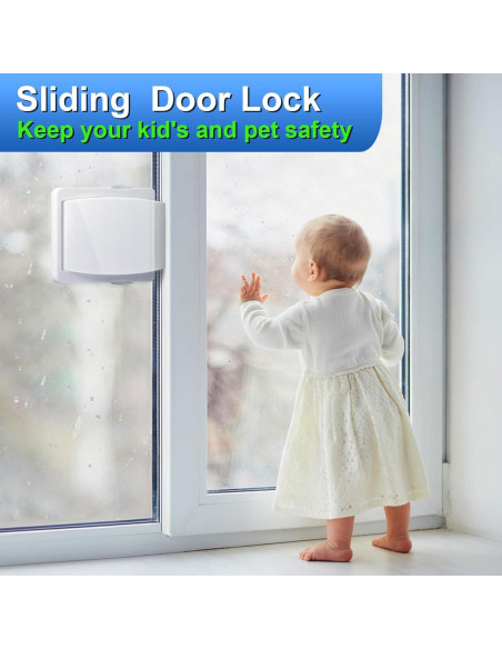 Cerradura de Puerta Corredera ZRFCXE - Paquete de 2 Seguridad Cerradura de Puerta Corredera ZRFCXE - Paquete de 2 Seguridad