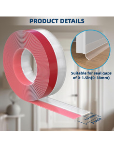 Burlete de Silicona Elvone 3m x 7.6cm Transparente 2