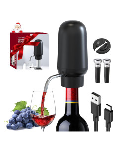 Aerador de Vino Eléctrico DERGUAM con Tapones y Cortador