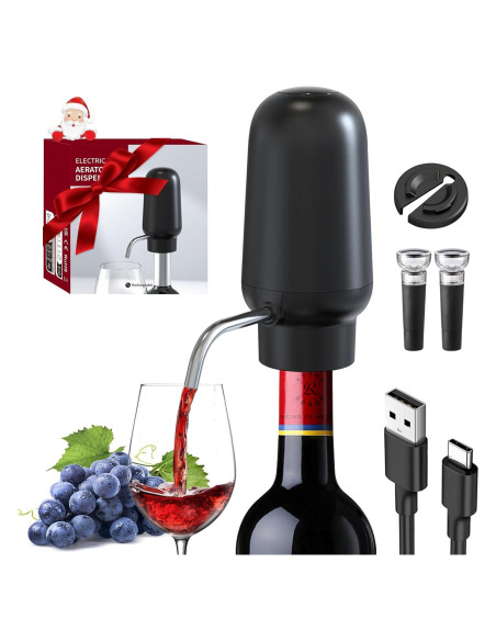 Aerador de Vino Eléctrico DERGUAM con Tapones y Cortador