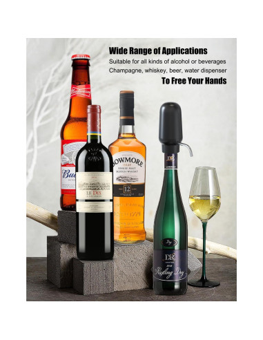 Aerador de Vino Eléctrico DERGUAM con Tapones y Cortador