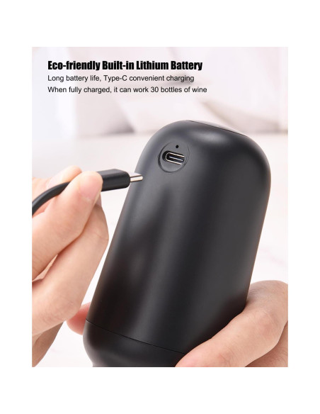 Aerador de Vino Eléctrico DERGUAM con Tapones y Cortador