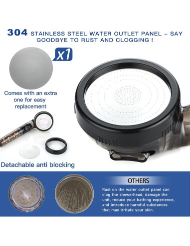 Cabezal de Ducha Filtrado PumodTec - Alta Presión, 4 Modos, 203.2 cm