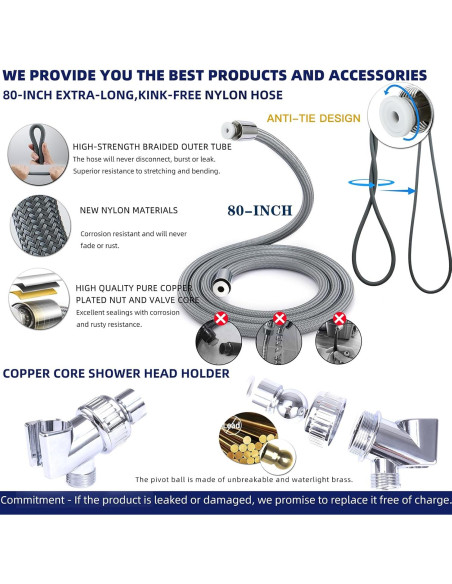Cabezal de Ducha Filtrado PumodTec - Alta Presión, 4 Modos, 203.2 cm