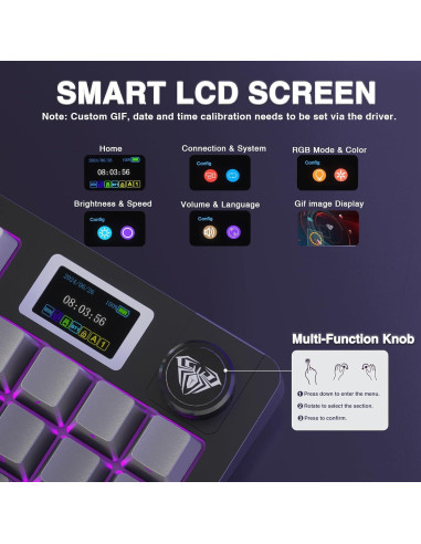 Teclado Mecánico Inalámbrico AULA S98 Pro RGB 4000mAh