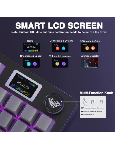 Teclado Mecánico Inalámbrico AULA S98 Pro RGB 4000mAh