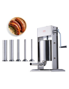 Embutidora Manual VEVOR 10L Acero Inoxidable Doble Velocidad