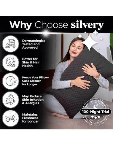Almohada de Espuma de Memoria Silvery Ajustable Hipoalergénica