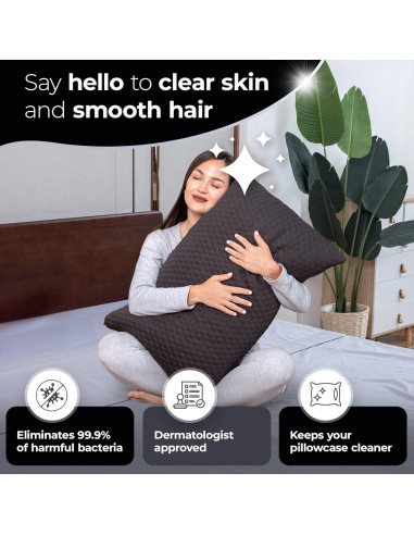 Almohada de Espuma de Memoria Silvery Ajustable Hipoalergénica