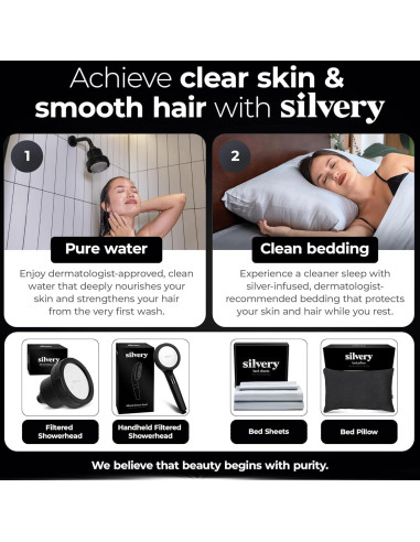 Almohada de Espuma de Memoria Silvery Ajustable Hipoalergénica