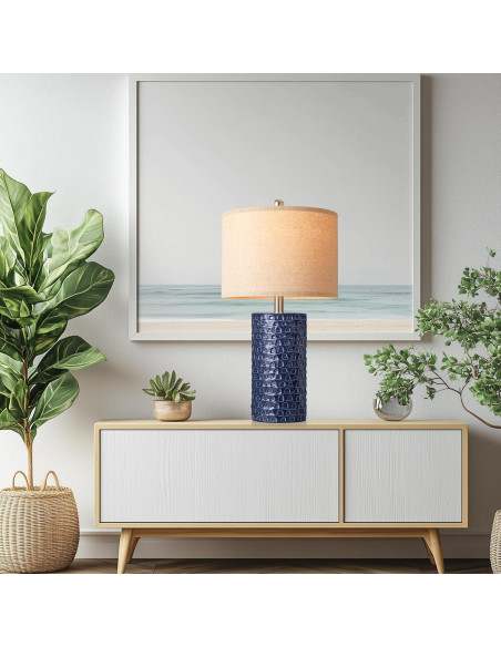 Juego de 2 Lámparas de Mesa PARTPHONER Azul Marino 58cm