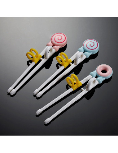 Palillos de Aprendizaje para Niños YYaaloa - 3 Pares Coloridos