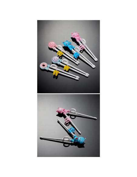 Palillos de Aprendizaje para Niños YYaaloa - 3 Pares Coloridos