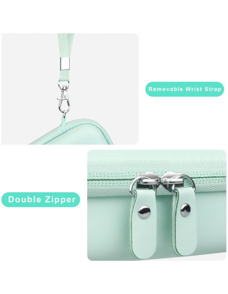 Funda Canboc Verde Menta para Impresora Etiquetas NIIMBOT D110