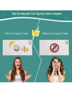 Alfombra de Choque para Mascotas SEERWAY 56x35.5 cm con Probador 2