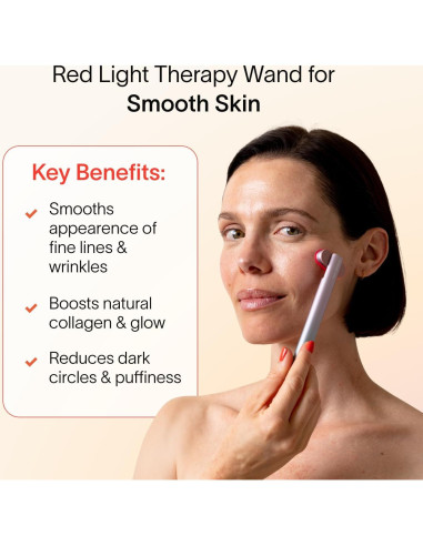 Varita de Terapia de Luz Roja Solawave 4-en-1 para Piel