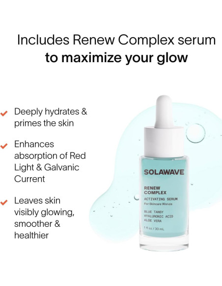 Varita de Terapia de Luz Roja Solawave 4-en-1 para Piel