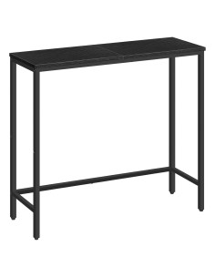 Mesa Consola Estrecha HOOBRO Negra 75x24x75 cm Multifuncional