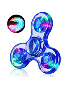 Fidget Spinner LED Gigilli Azul para Niños y Adultos 7.4cm