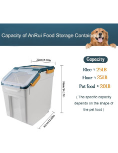 Contenedor de Almacenamiento Hermético AnRui 33L Azul 2