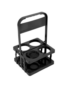 Transportador de Bebidas Musbus Plegable 4 Tazas Negro