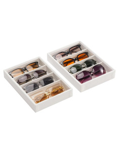 Organizador de Gafas Lolalet Beige 4 Compartimentos 2 Pcs