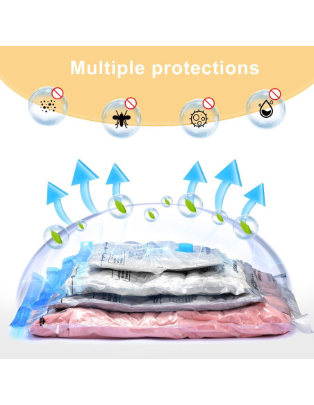 Combo de 6 Bolsas de Vacío UPGOGO para Viaje con Bomba Eléctrica Combo de 6 Bolsas de Vacío UPGOGO para Viaje con Bomba Eléctrica