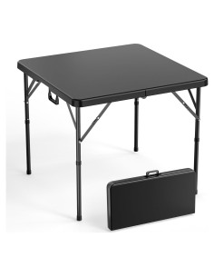 Mesa Plegable Cuadrada VINGLI 86.36 cm Negra para Eventos